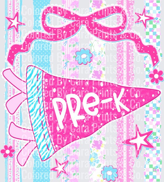 Retro Striped PreK lPennant