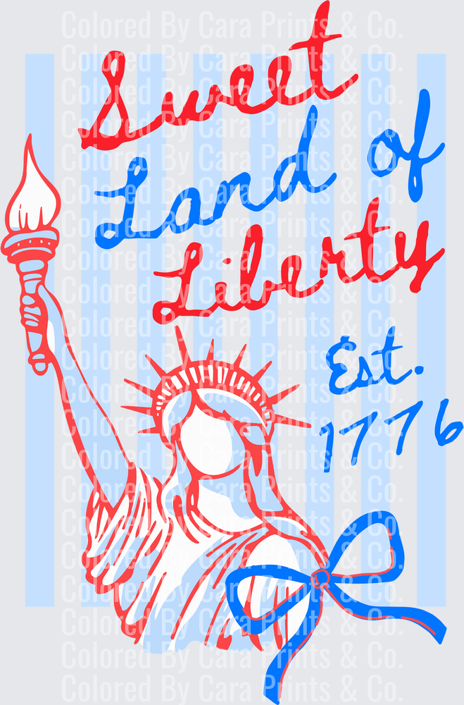 Sweet Land of Liberty Stripes Blue