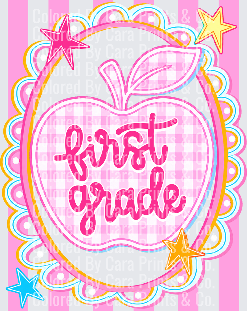 Preppy Pink First Grade