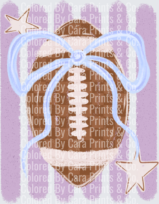 purple stripes football