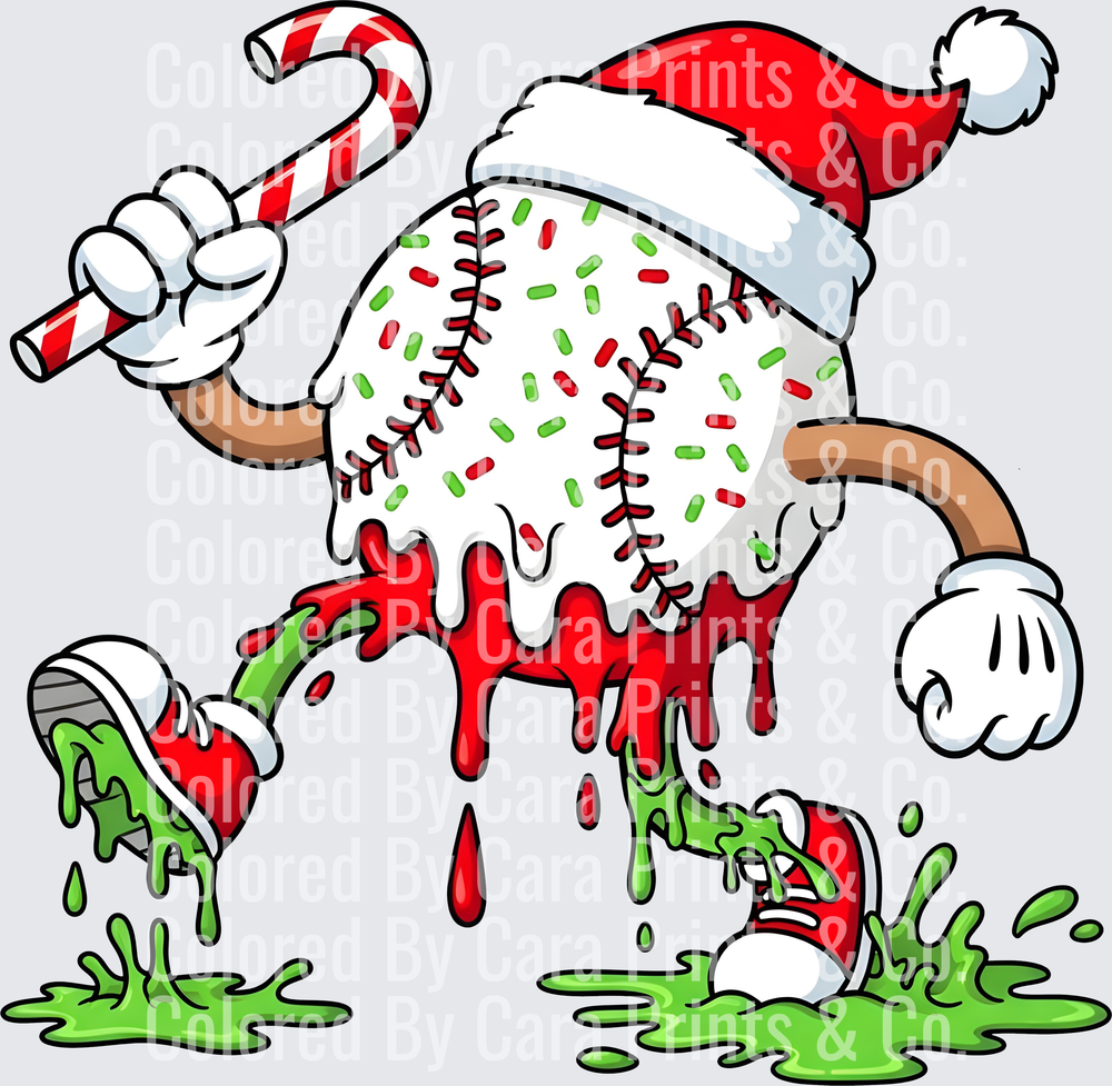 Baseball Christmas Drip