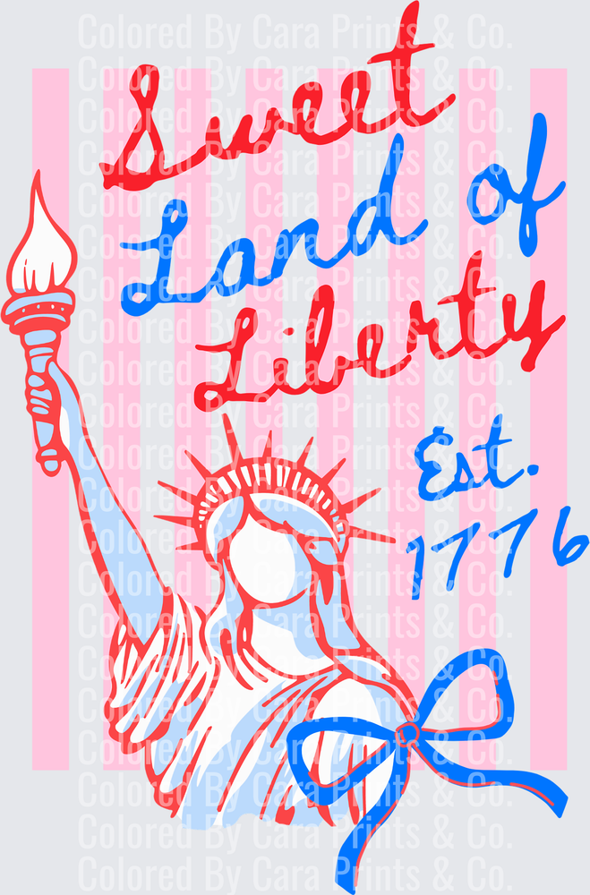 Sweet Land of Liberty Stripes Pink