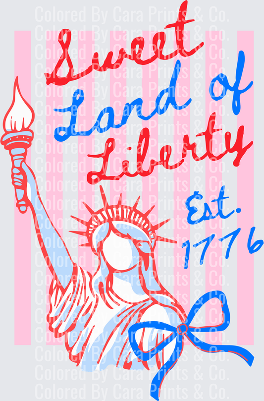 Sweet Land of Liberty Stripes Pink