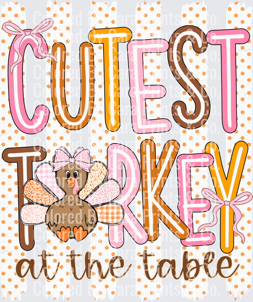 cutest turkey table pink