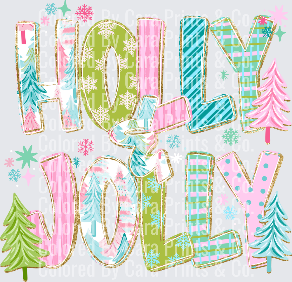 Holly jolly glitter