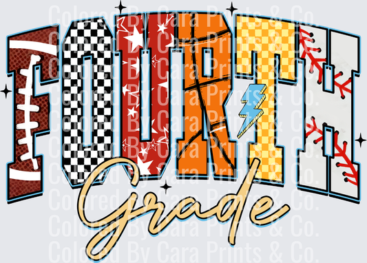 Retro Back to School Boys Fourth Grade