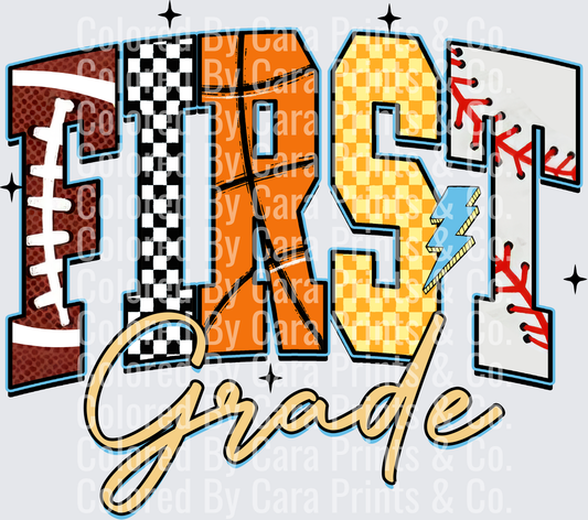 Retro Back to School Boys First Grade