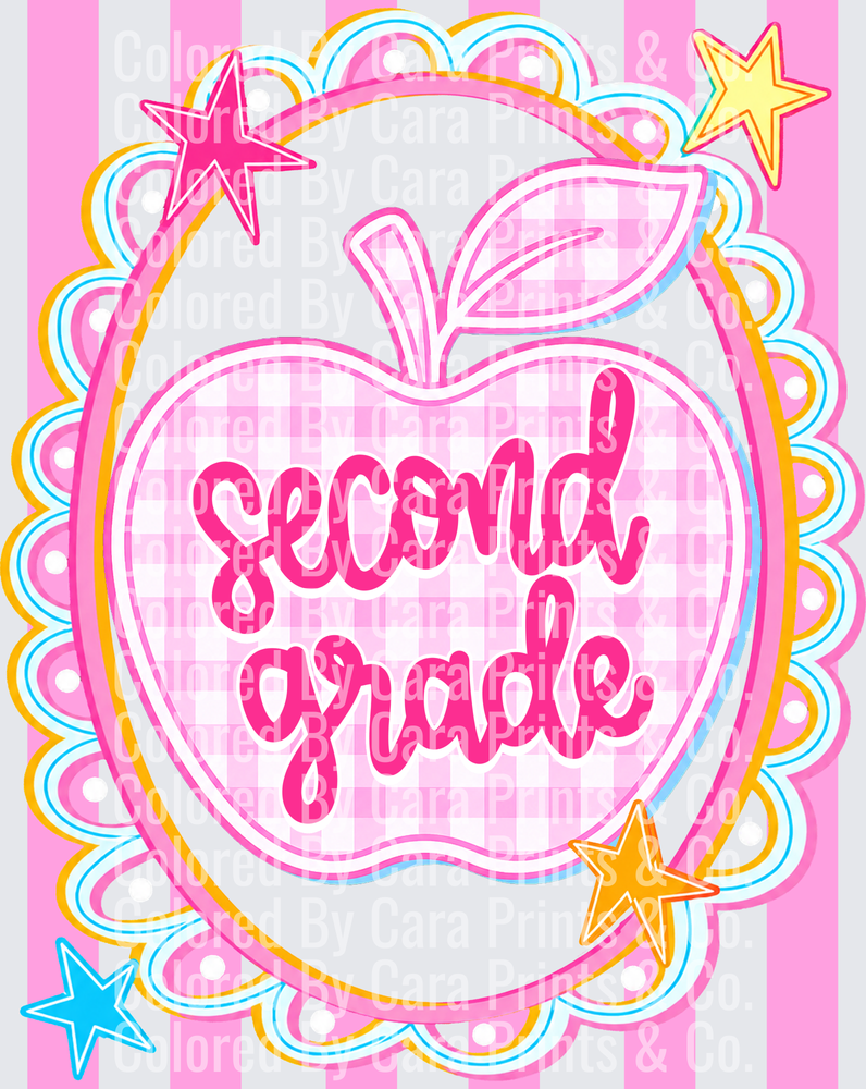 Preppy Pink Second Grade