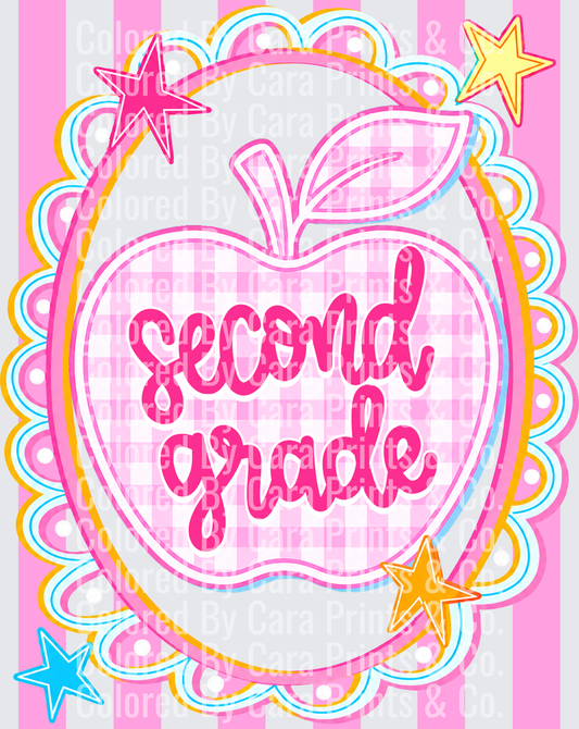 Preppy Pink Second Grade